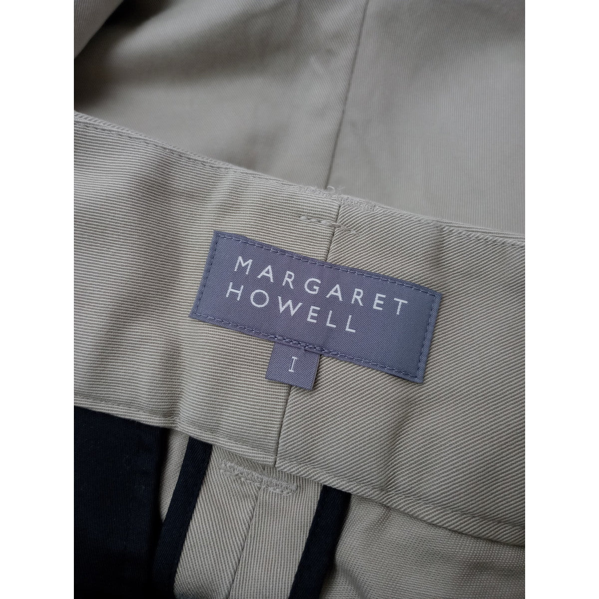 MARGARET HOWELL マーガレットハウエル ORGANIC COTTON TWILL  パンツ 1 ベージュ  【中古】