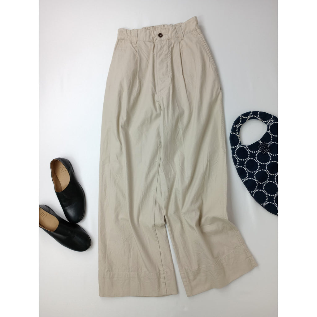 MHL エムエイチエル マーガレットハウエル ORGANIC LIGHT COTTON TWILL オーガニックライトコットンツイル パンツ 1  【中古】