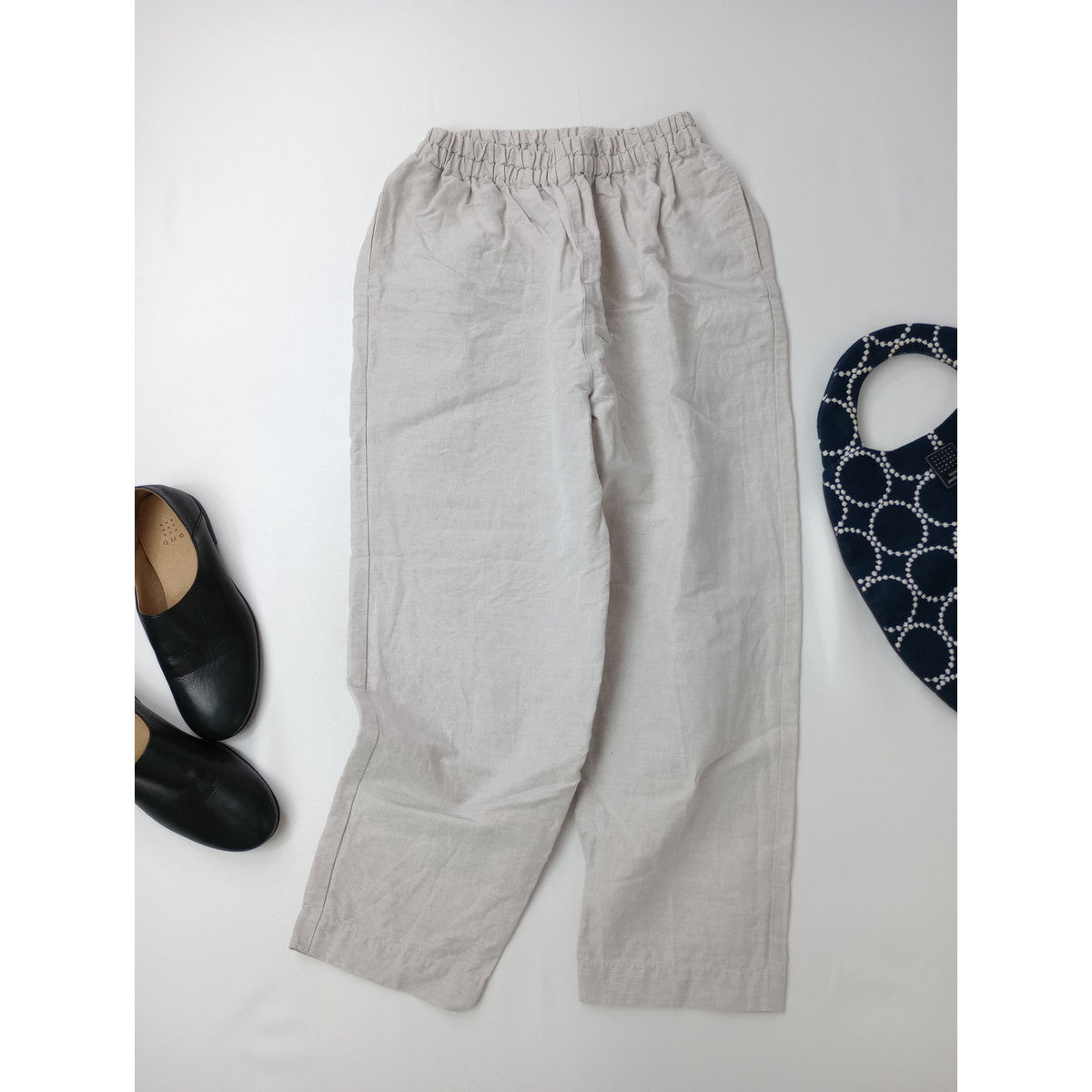 中川政七商店  綿麻 イージー パンツ リネン コットン  ベージュ 【中古】