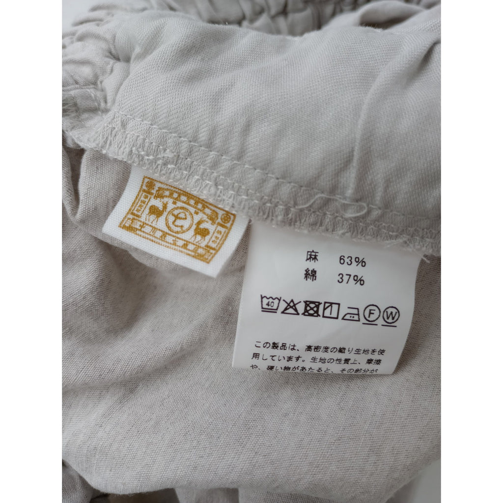 中川政七商店  綿麻 イージー パンツ リネン コットン  ベージュ 【中古】