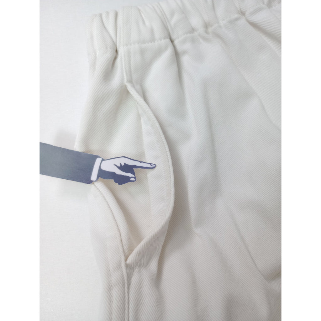 ゴーシュ  カツラギ ワイド パンツ 白 ホワイト  2 【中古】