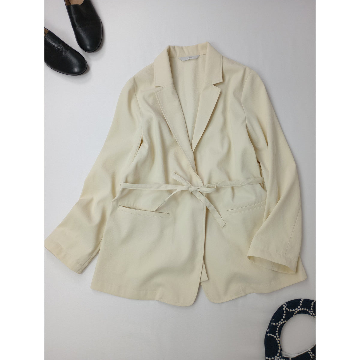Liyoca リヨカ カルゼ 一重 テーラード ジャケット  イエロー  黄色 【中古】