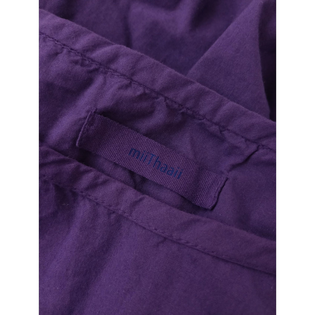 miithaaii ミーターイー インド製 コットン 綿 100％ ノースリーブ ロングワンピース パープル 【中古】
