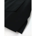 YONFA ヨンファ クーコーVネックルーズカーディガン ノーカラー ジャケット 黒 ブラック 【中古】