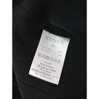 YONFA ヨンファ クーコーVネックルーズカーディガン ノーカラー ジャケット 黒 ブラック 【中古】