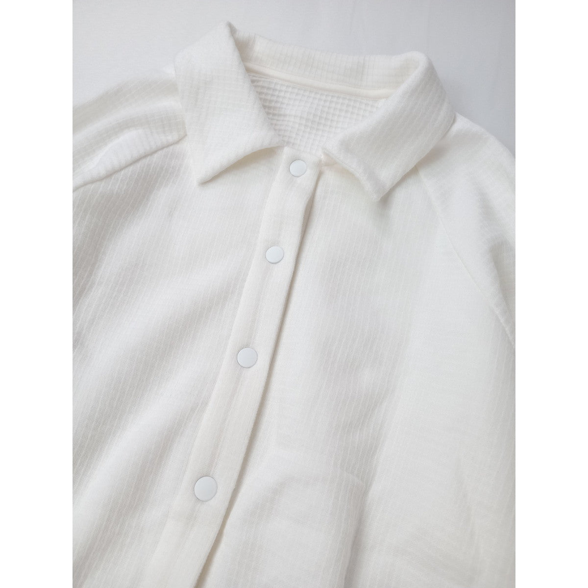 cccmalie シーマリー ワッフルブルゾン シャツ ジャケット  白  【中古】