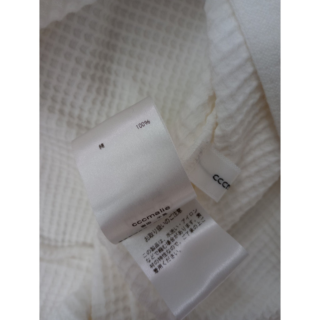 cccmalie シーマリー ワッフルブルゾン シャツ ジャケット  白  【中古】