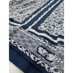 Mame Kurogouchi マメ クロゴウチ Landscape Graphic Sheer Knitted Crew Neck Top トップス  伊勢丹新宿別注  ネイビー 白 【中古】