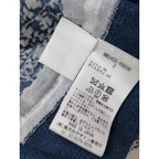 Mame Kurogouchi マメ クロゴウチ Landscape Graphic Sheer Knitted Crew Neck Top トップス  伊勢丹新宿別注  ネイビー 白 【中古】