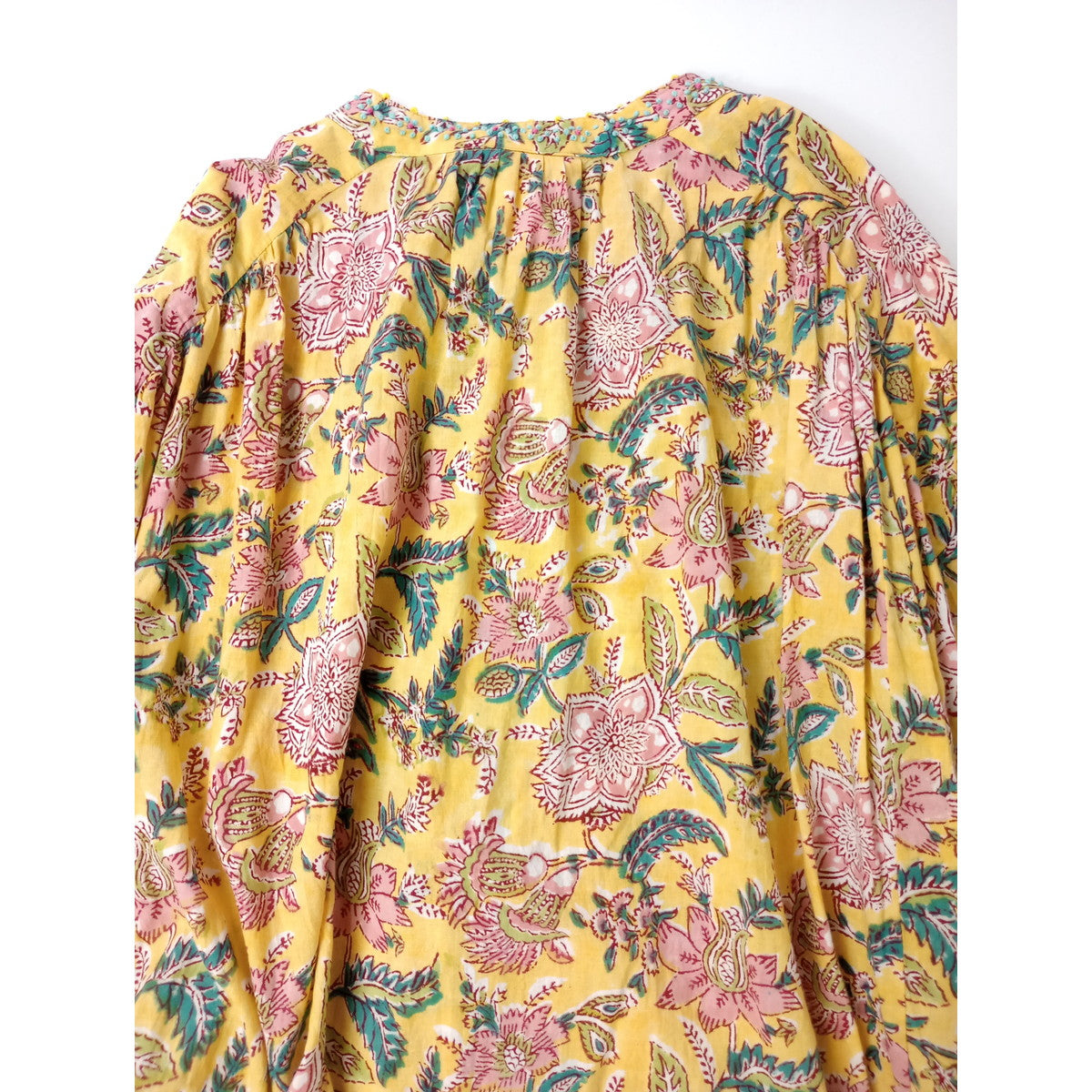 muni ムニ インド ロングワンピース ドレス  イエロー 【中古】