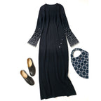 Mame Kurogouchi マメ クロゴウチ Crane Pattern Jacquard Knitted Dress white ニット ドレス ロング ワンピース 黒 ブラック ネイビー 2 【中古】