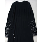 Mame Kurogouchi マメ クロゴウチ Crane Pattern Jacquard Knitted Dress white ニット ドレス ロング ワンピース 黒 ブラック ネイビー 2 【中古】