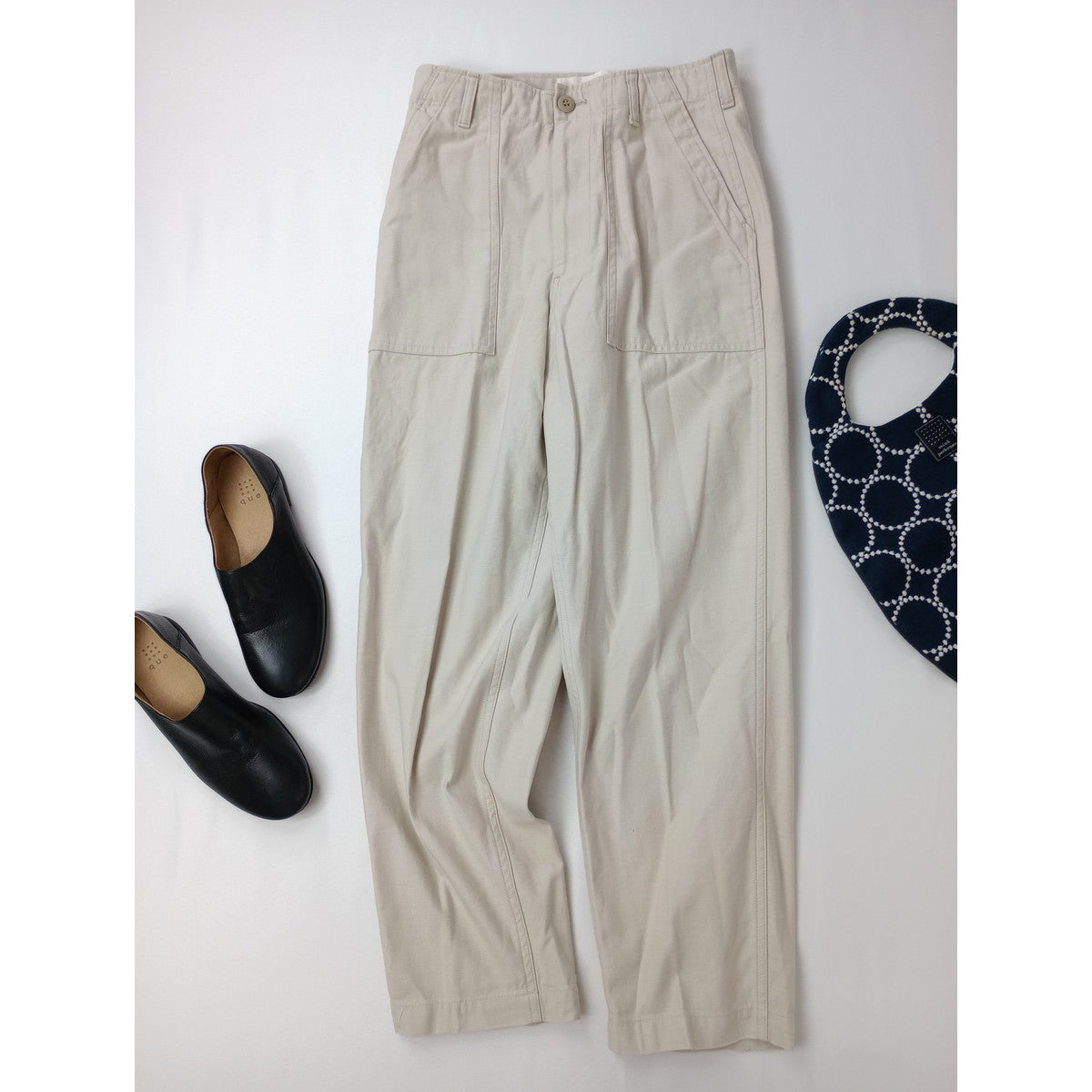 THE Shinzone ザシンゾーン BAKER PANTS コットン 綿 100％ ベイカー パンツ  ベージュ 36 【中古】