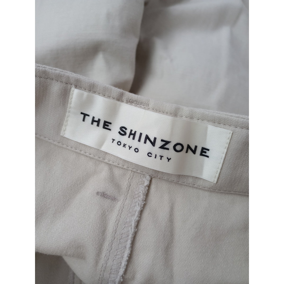 THE Shinzone ザシンゾーン BAKER PANTS コットン 綿 100％ ベイカー パンツ  ベージュ 36 【中古】