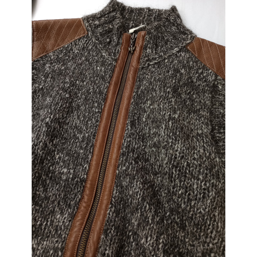 mina perhonen ミナペルホネン goose ハーフジップ モヘヤ コットン ウール ニットベスト トップス  【中古】