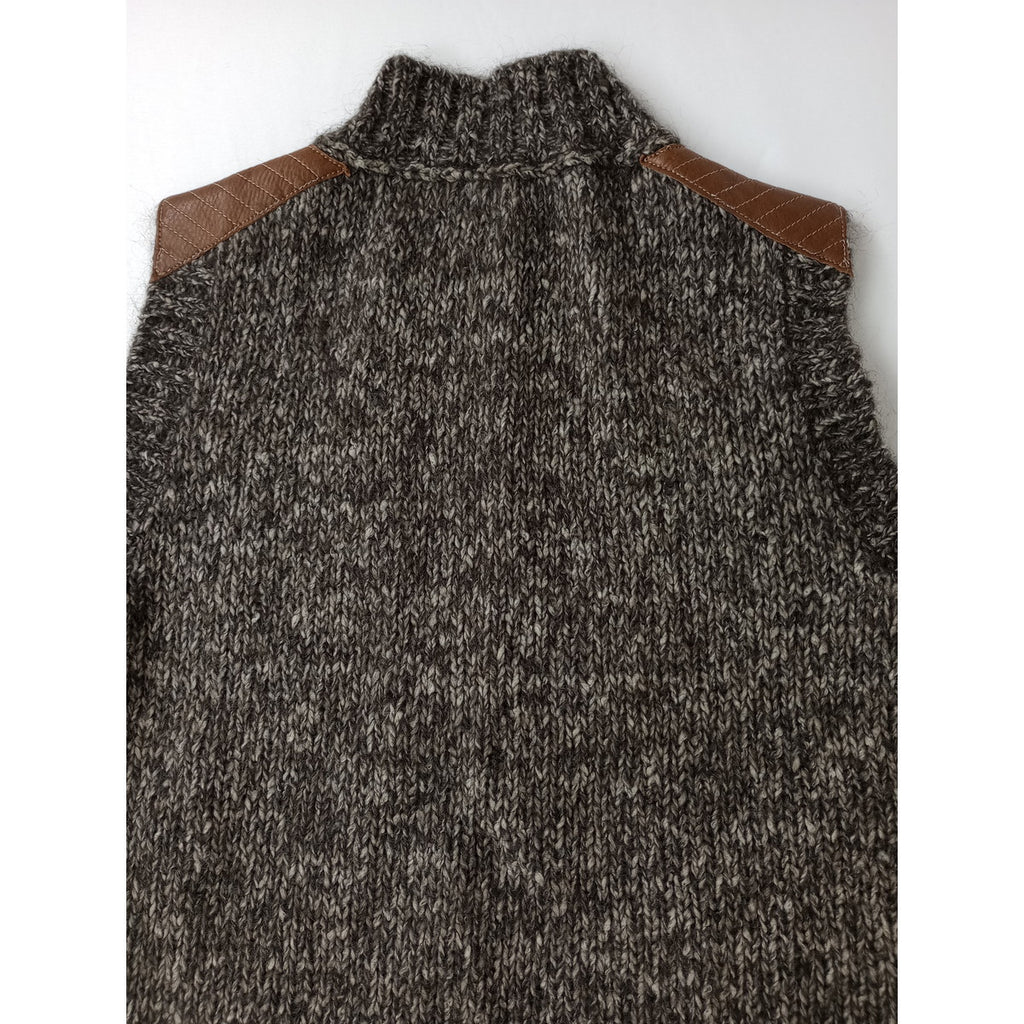 mina perhonen ミナペルホネン goose ハーフジップ モヘヤ コットン ウール ニットベスト トップス  【中古】