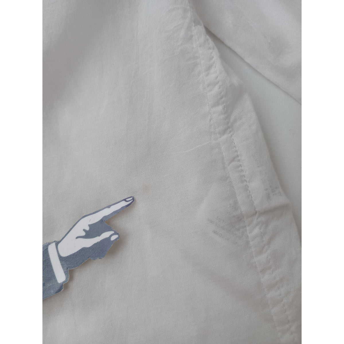 TOUJOURS トゥジュー シルク コットン ラッフル バンドカラー シャツ フリル ブラウス 長袖 白 【中古】
