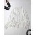 BUNON ブノン Frill Blouse フリルブラウス  長袖 トップス  白【中古】