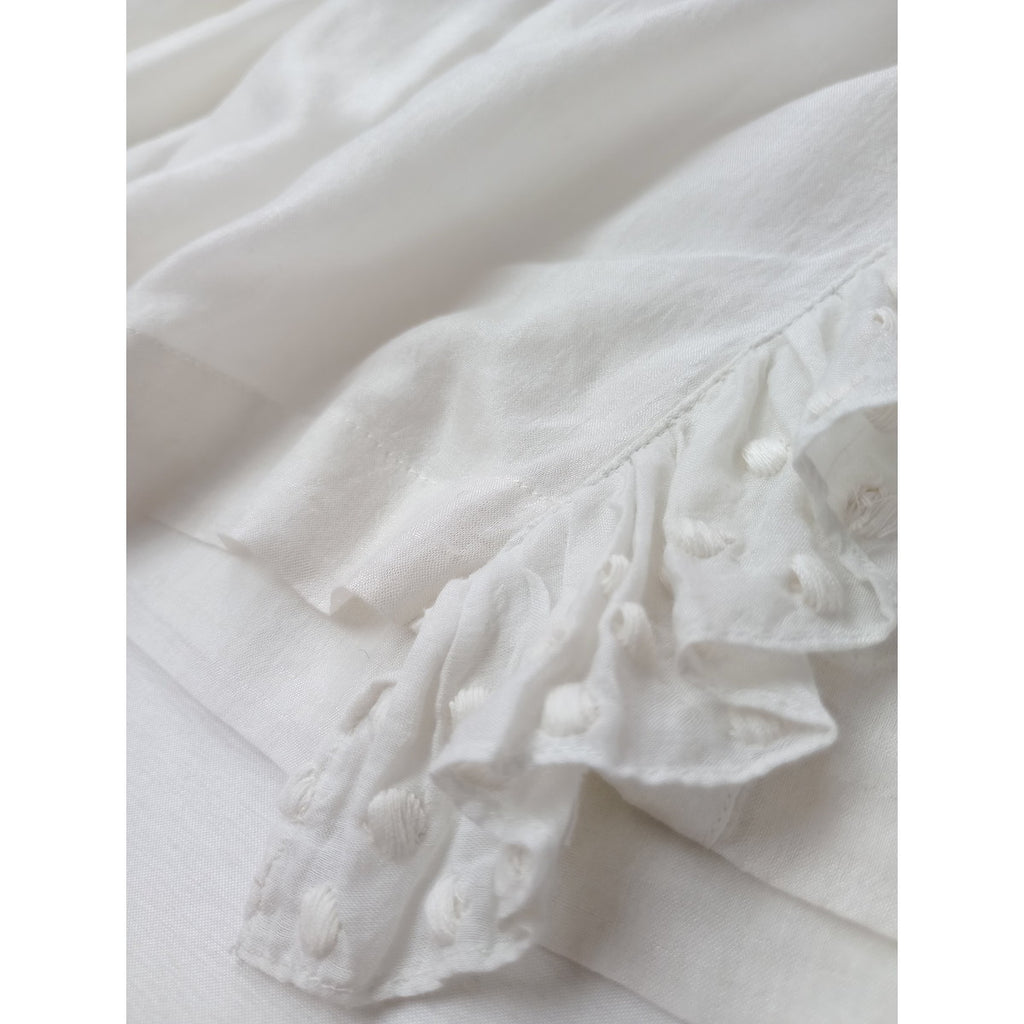 BUNON ブノン Frill Blouse フリルブラウス  長袖 トップス  白【中古】
