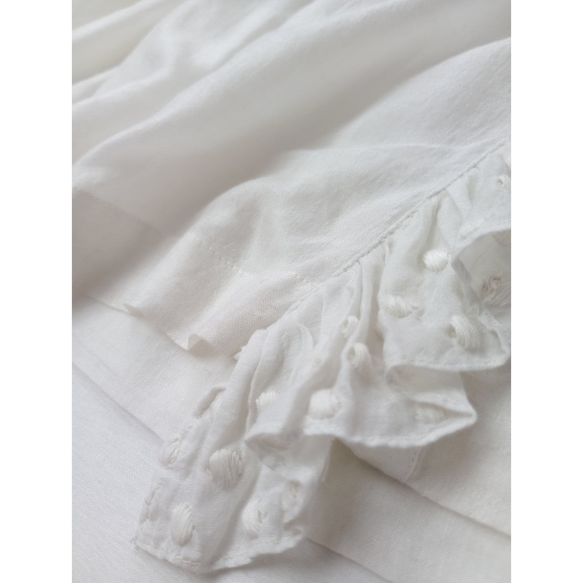 BUNON ブノン Frill Blouse フリルブラウス  長袖 トップス  白【中古】