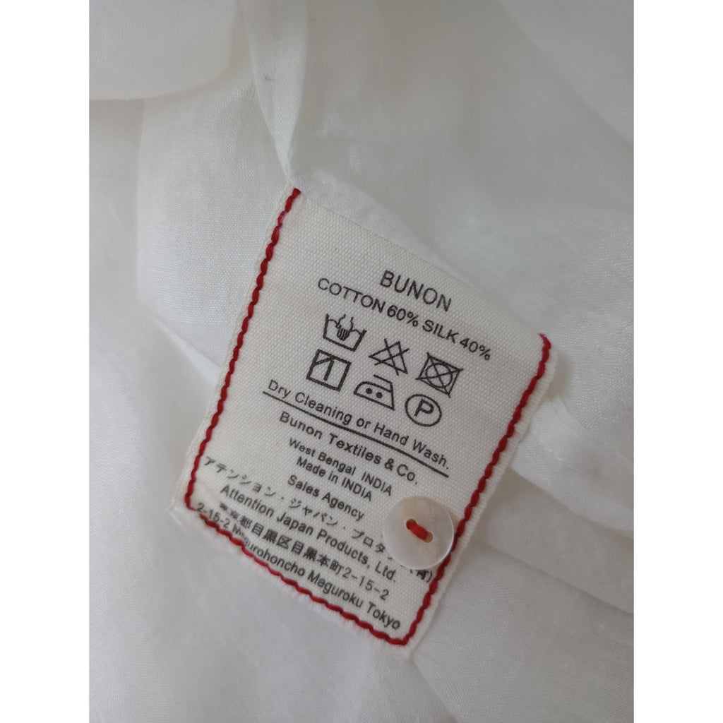 BUNON ブノン Frill Blouse フリルブラウス  長袖 トップス  白【中古】