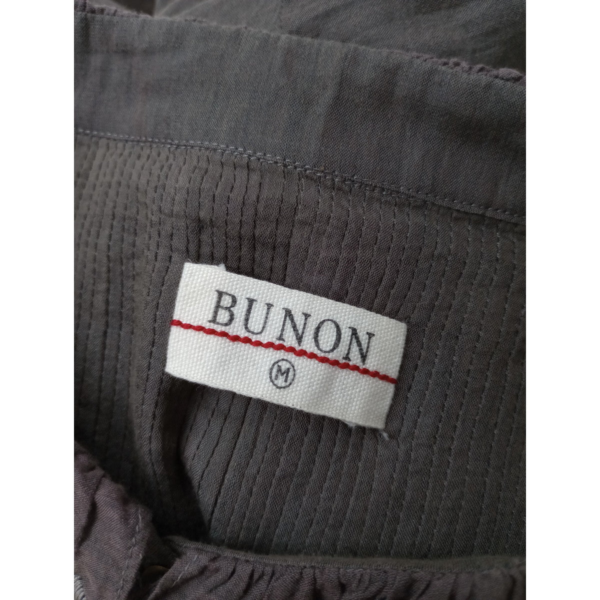 BUNON ブノン Frill Blouse フリルブラウス  長袖 トップス  ダーク ブラウン 【中古】