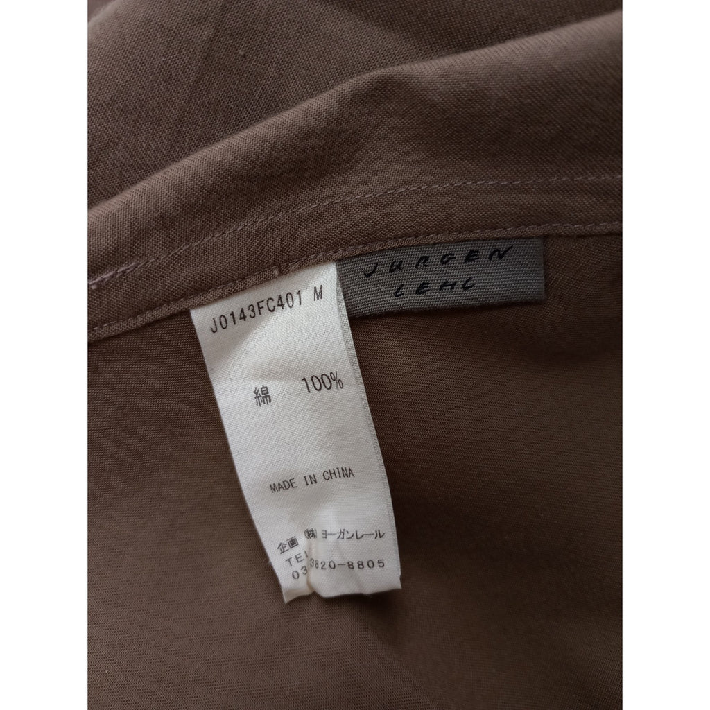 Jurgen Lehl ヨーガンレール  コットン  綿 100％  フーデッド  フード  ロング コート ブラウン  【中古】