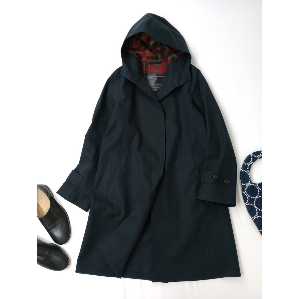Mackintosh by Francis Campelli マッキン トッシュ フランシスキャンペリ フーデッド ロングコート ダークネイビー 【中古】