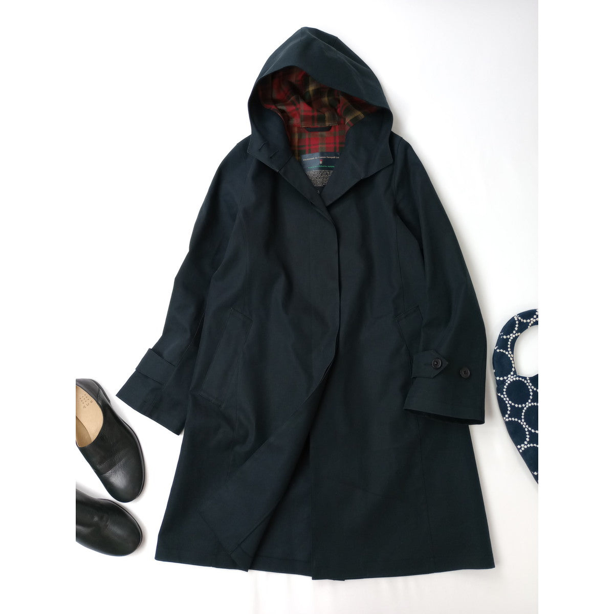 Mackintosh by Francis Campelli マッキン トッシュ フランシスキャンペリ フーデッド ロングコート ダークネイビー 【中古】