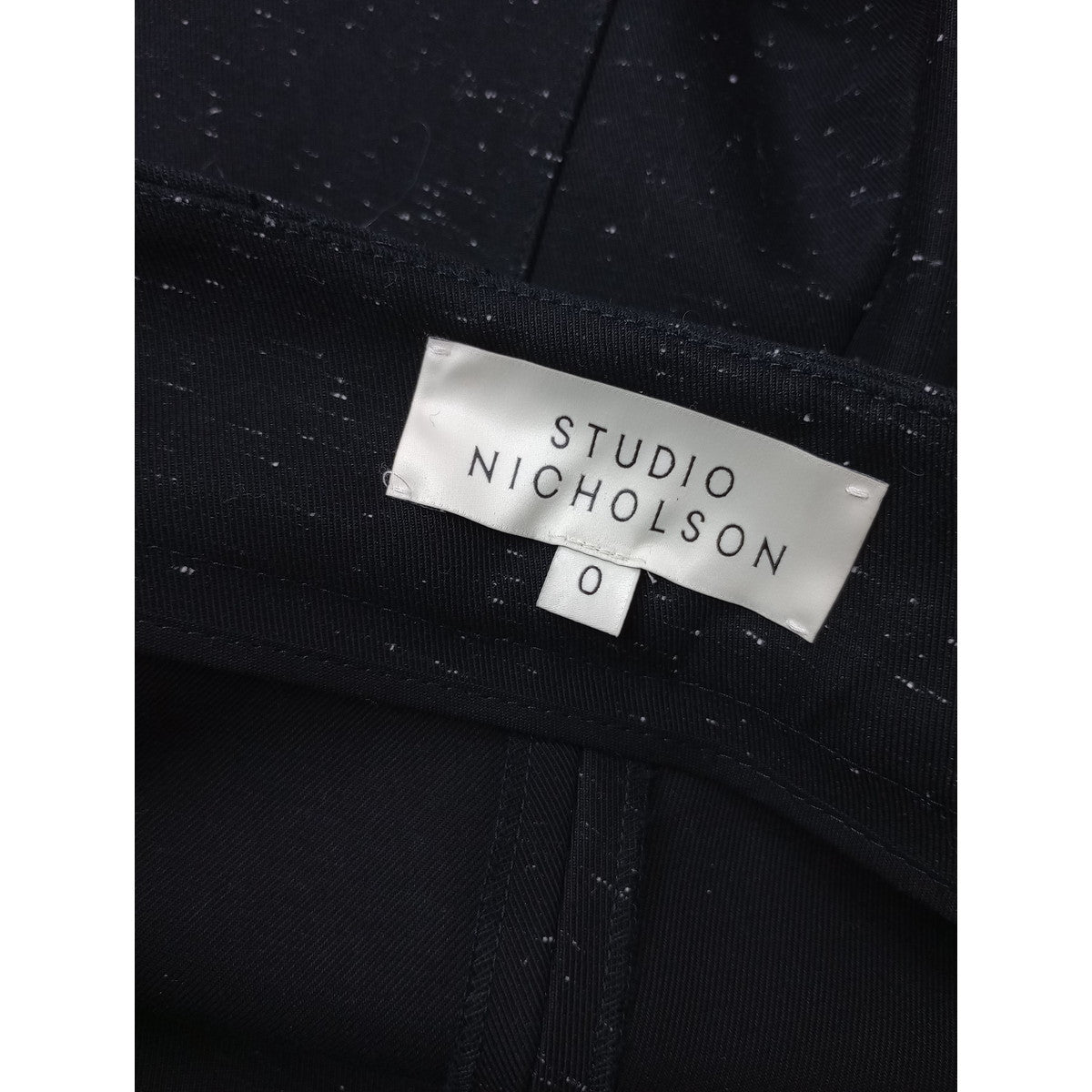 STUDIO NICHOLSON スタジオ ニコルソン BISSET PANT コットン パンツ 黒 ブラック 0 【中古】