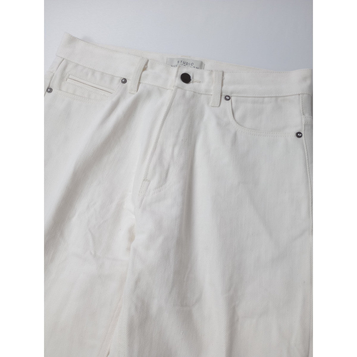 STUDIO NICHOLSON スタジオ ニコルソン BARI JEAN デニムパンツ 白 ホワイト 0 【中古】