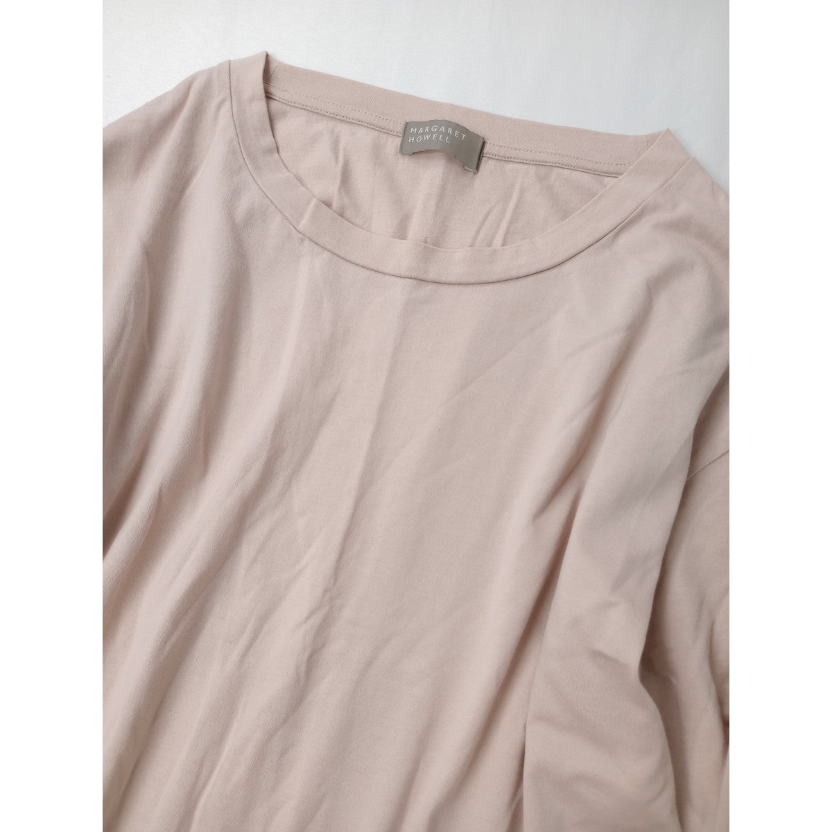 MARGARET HOWELL マーガレットハウエル OVERSIZED COTTON JERSEY カットソー 長袖 トップス ピンク 【中古】