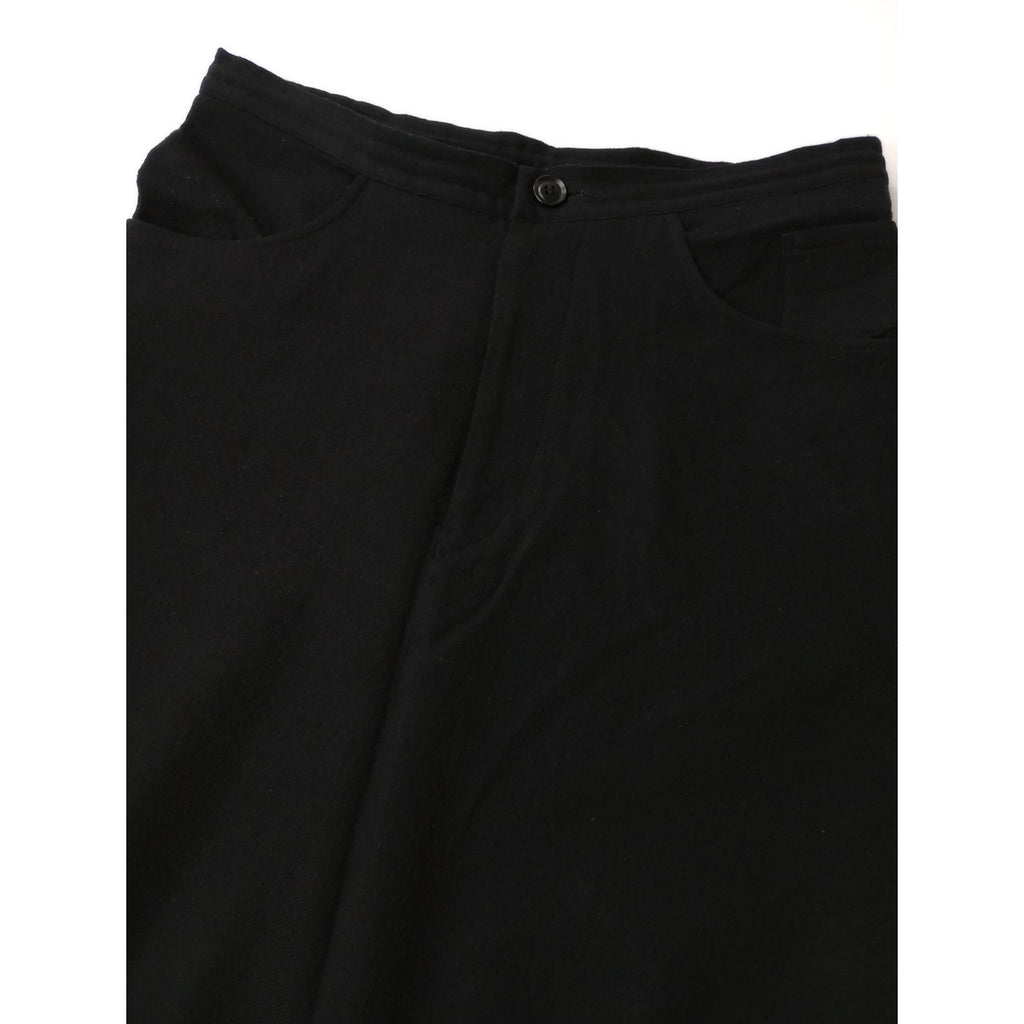 Y’s YOHJI YAMAMOTO ヨウジヤマモト 起毛 ウール ツイル サルエルパンツ 毛 100％ 3 黒 ブラック 【中古】