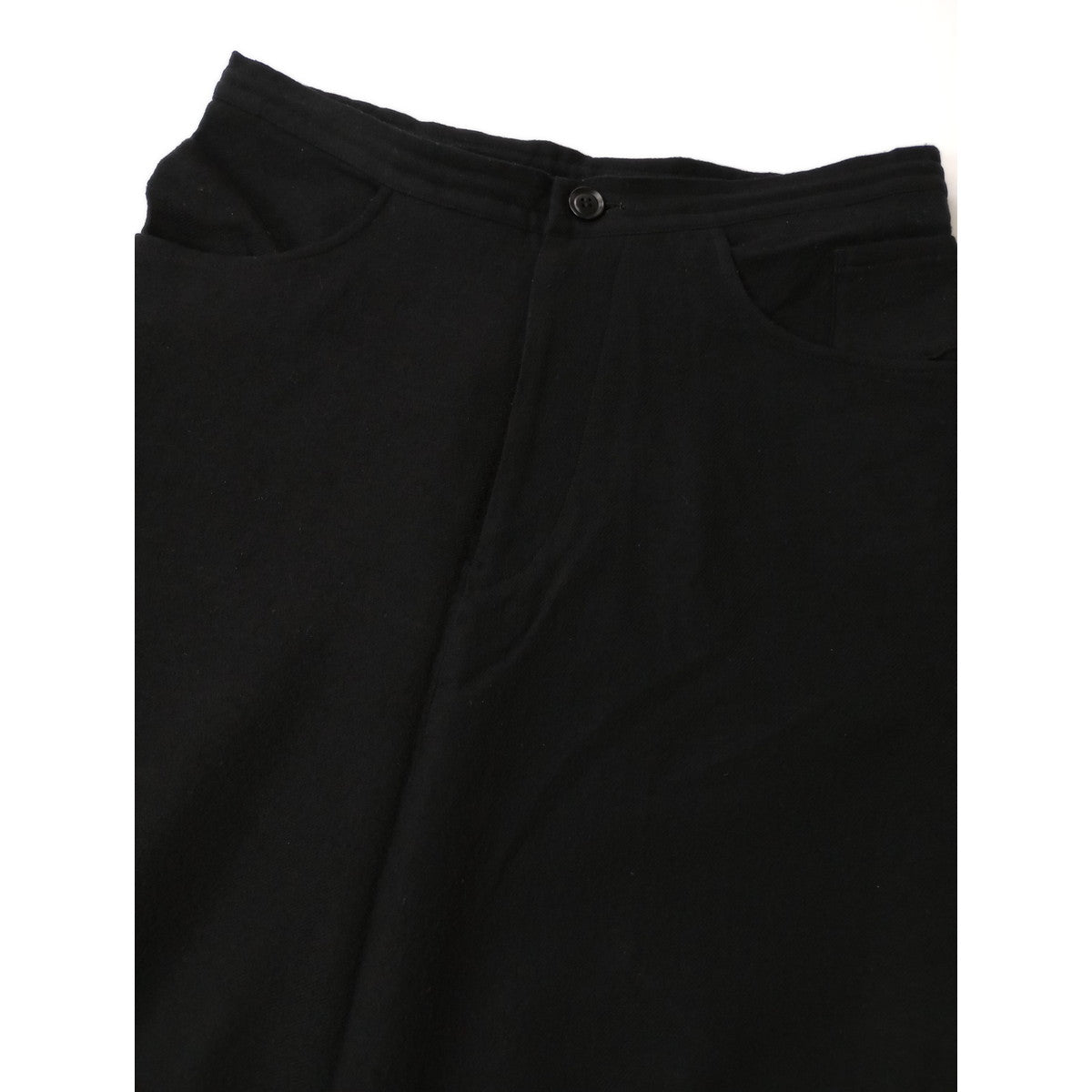Y’s YOHJI YAMAMOTO ヨウジヤマモト 起毛 ウール ツイル サルエルパンツ 毛 100％ 3 黒 ブラック 【中古】
