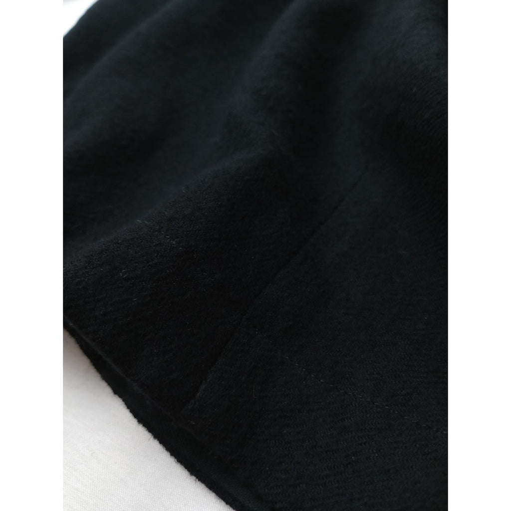 Y’s YOHJI YAMAMOTO ヨウジヤマモト 起毛 ウール ツイル サルエルパンツ 毛 100％ 3 黒 ブラック 【中古】