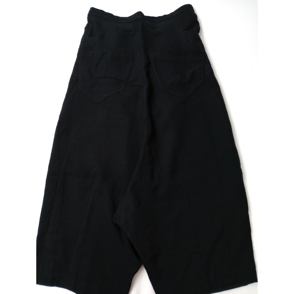 Y’s YOHJI YAMAMOTO ヨウジヤマモト 起毛 ウール ツイル サルエルパンツ 毛 100％ 3 黒 ブラック 【中古】