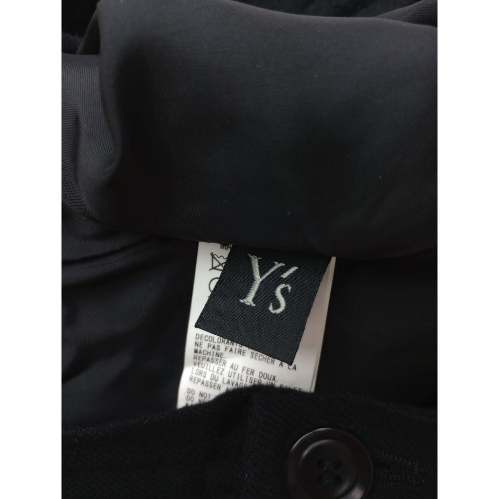 Y’s YOHJI YAMAMOTO ヨウジヤマモト 起毛 ウール ツイル サルエルパンツ 毛 100％ 3 黒 ブラック 【中古】