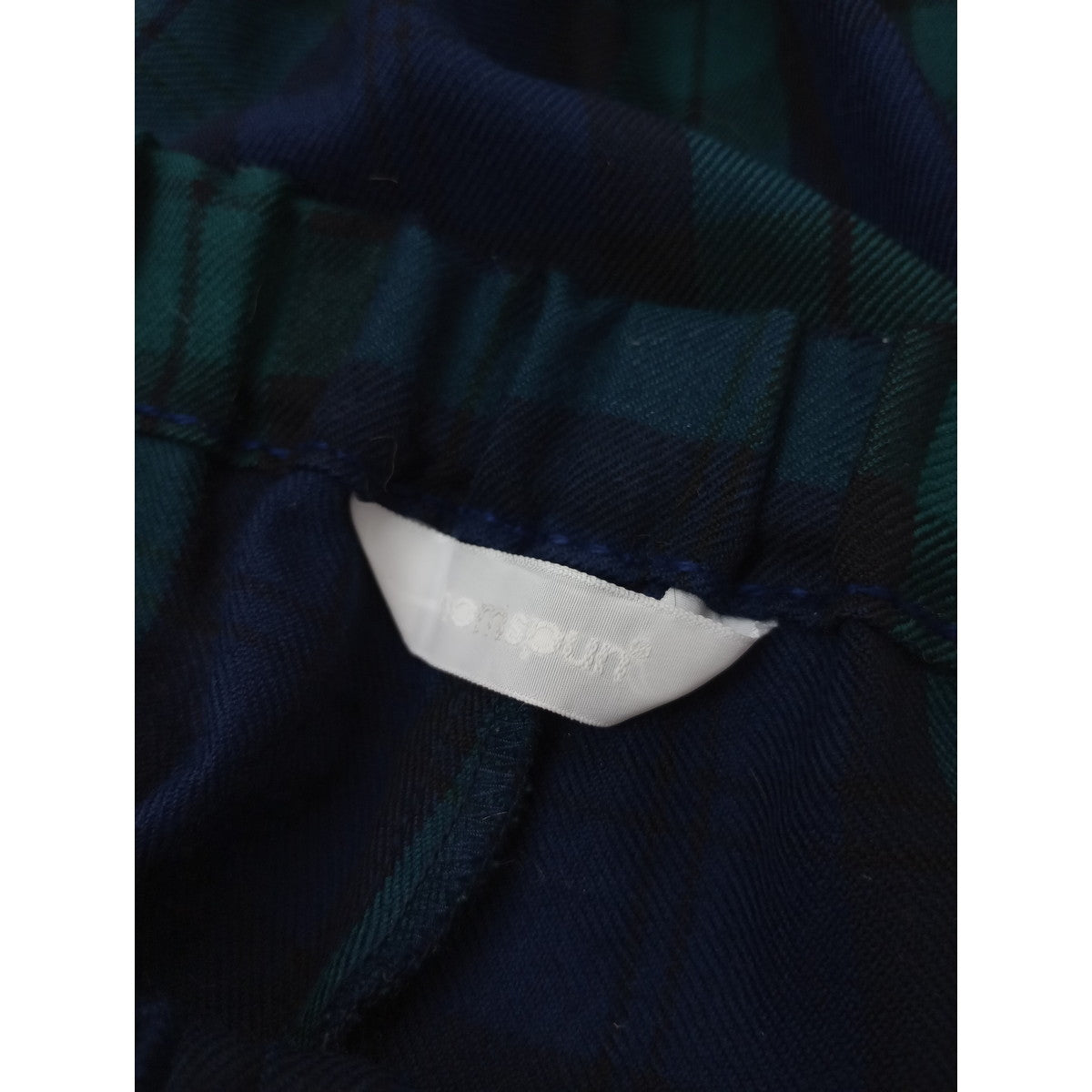 homspun ホームスパン ウールタータンギャザーパンツ グリーン M 【中古】