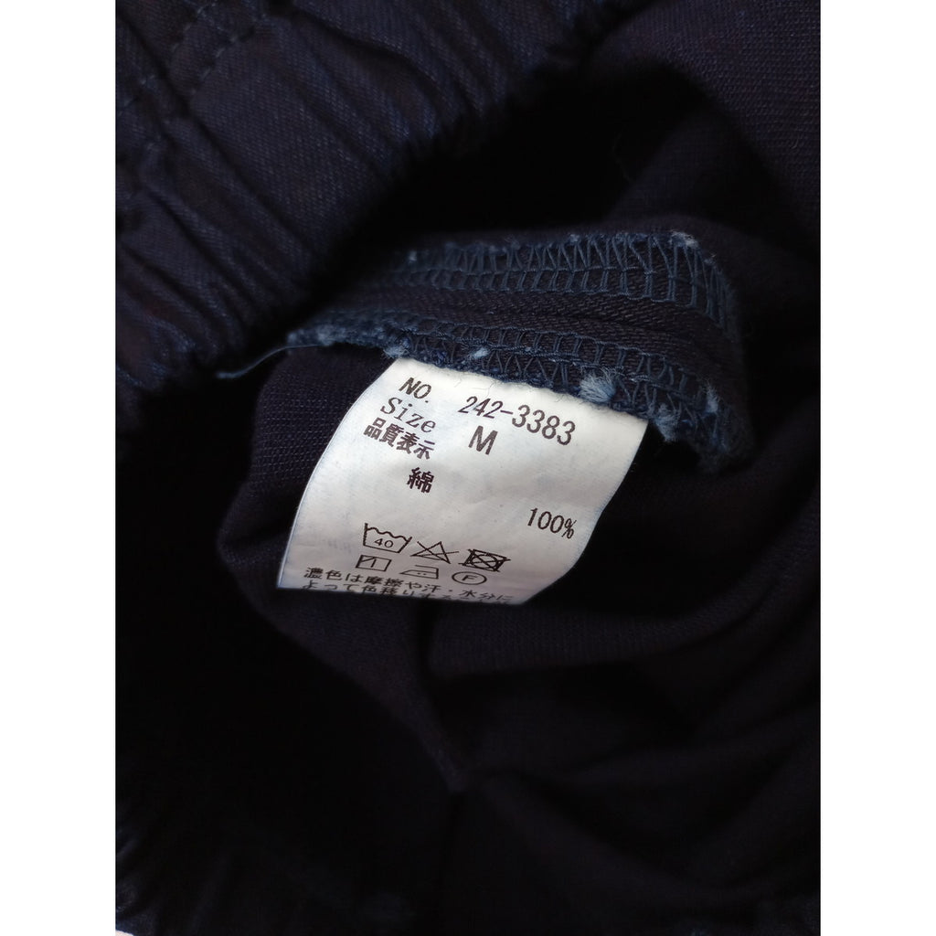 新品  homspun  ホームスパン  10オンス デニム  ギャザー パンツ インディゴ染め ネイビー M