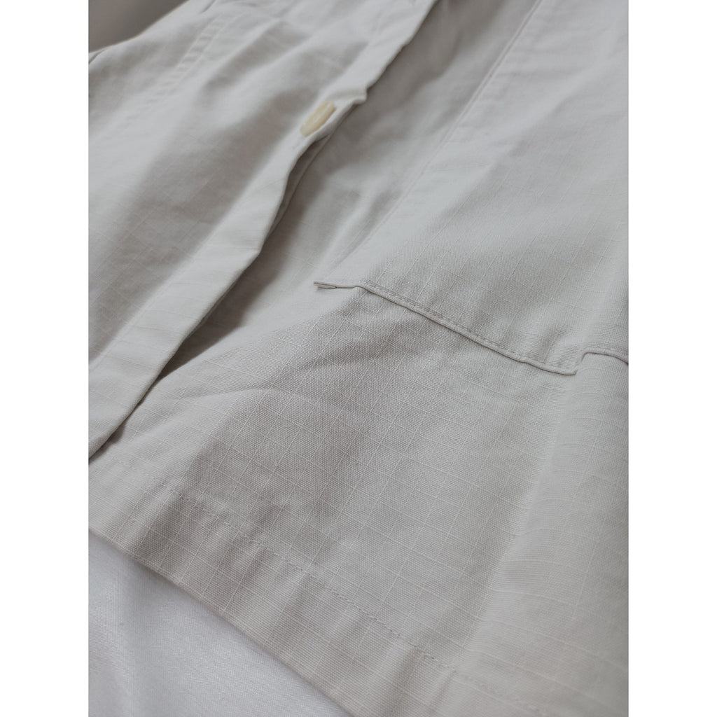 25SS  homspun  ホームスパン  リップストップ フード   ポンチョ  ジャケット  ライトベージュ  【中古】