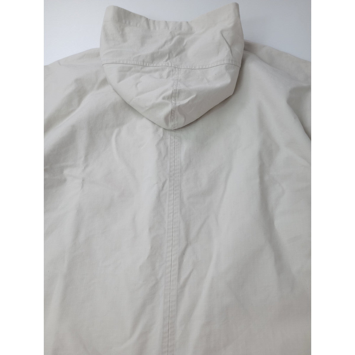 25SS  homspun  ホームスパン  リップストップ フード   ポンチョ  ジャケット  ライトベージュ  【中古】