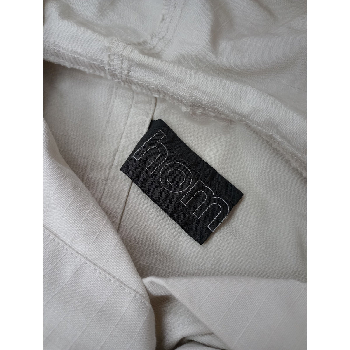 25SS  homspun  ホームスパン  リップストップ フード   ポンチョ  ジャケット  ライトベージュ  【中古】