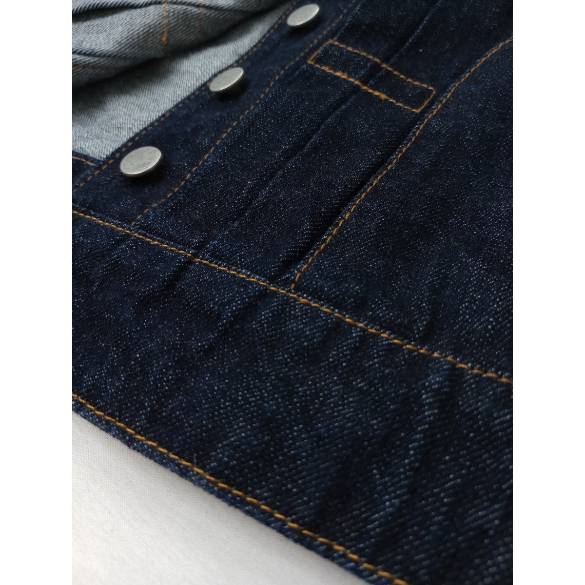 si-si-si comfort スースースー コンフォート スタンドカラー デニム ジャケット 38  ネイビー 【中古】