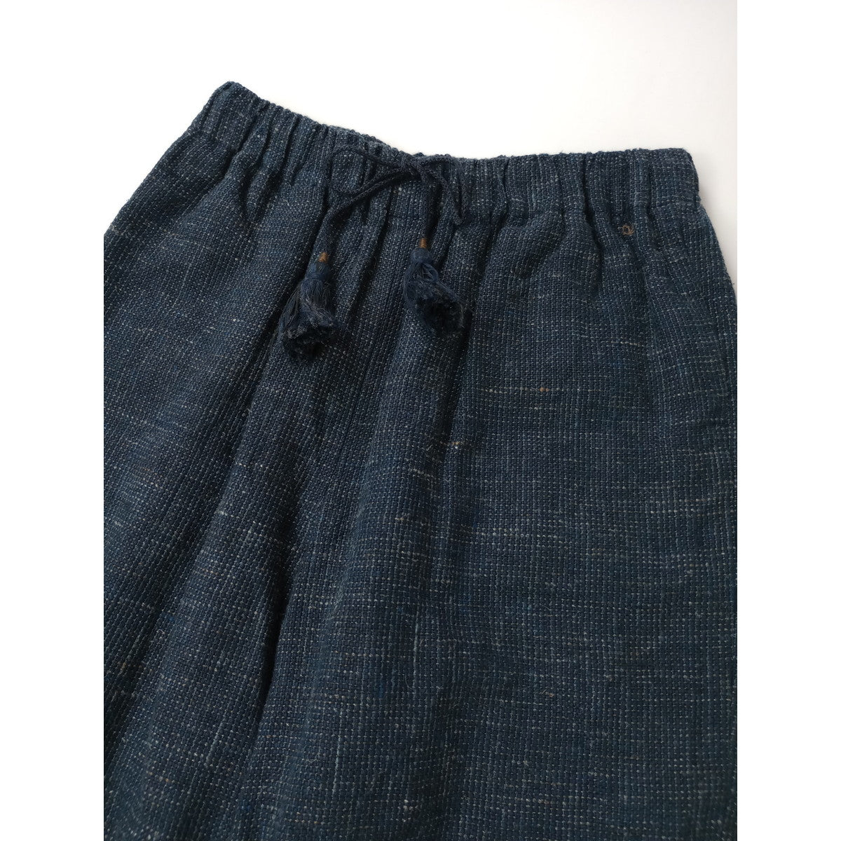 45R フォーティファイブアール コットンリネンクバツイードのカーテンパンツ ネイビー 0  【中古】