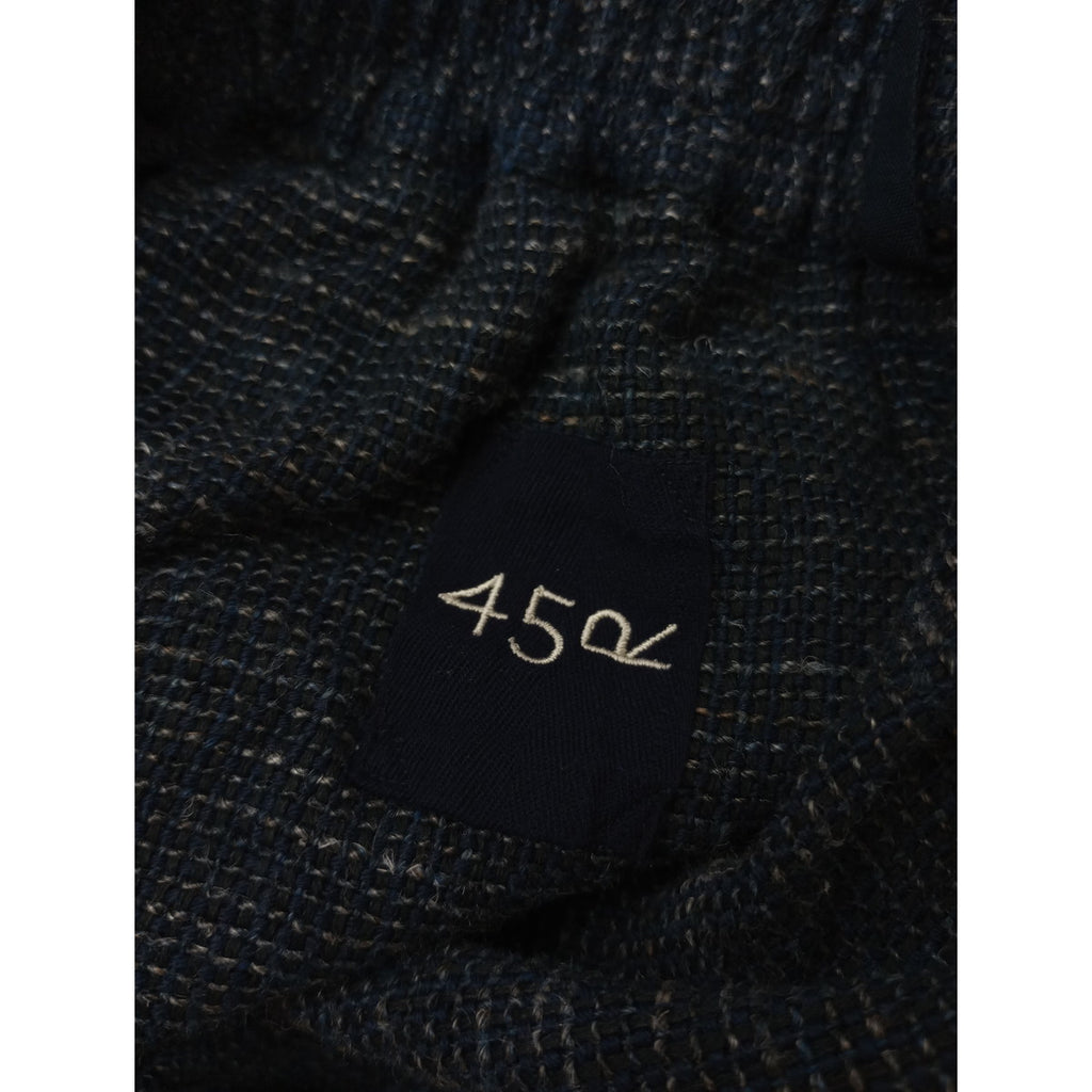 45R フォーティファイブアール コットンリネンクバツイードのカーテンパンツ ネイビー 0  【中古】