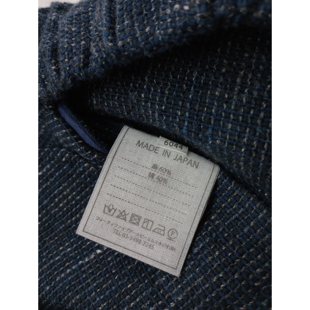 45R フォーティファイブアール コットンリネンクバツイードのカーテンパンツ ネイビー 0  【中古】