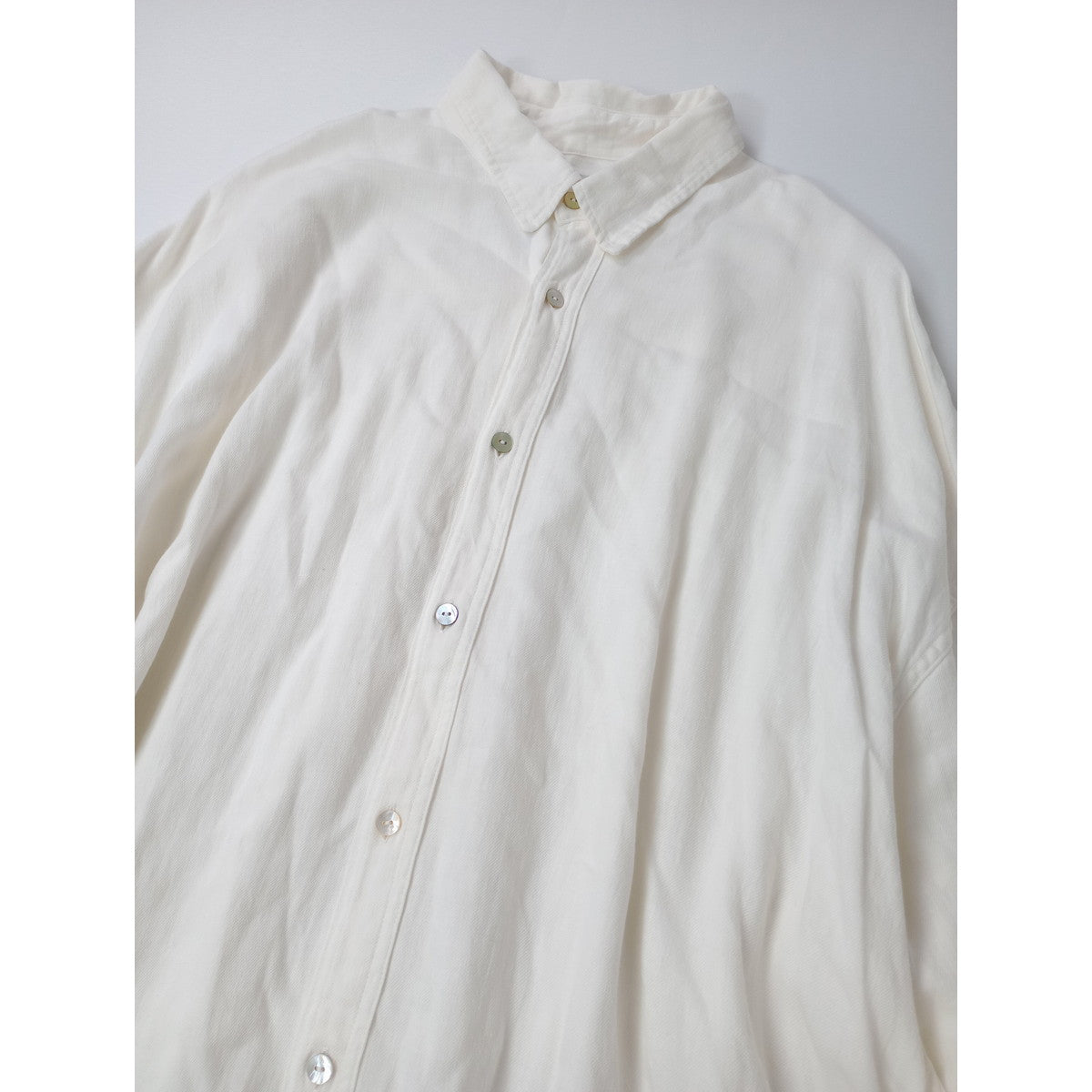 ARGUE  アギュー  ロング  シャツ  ワンピース ドレス 白  FREE 【中古】