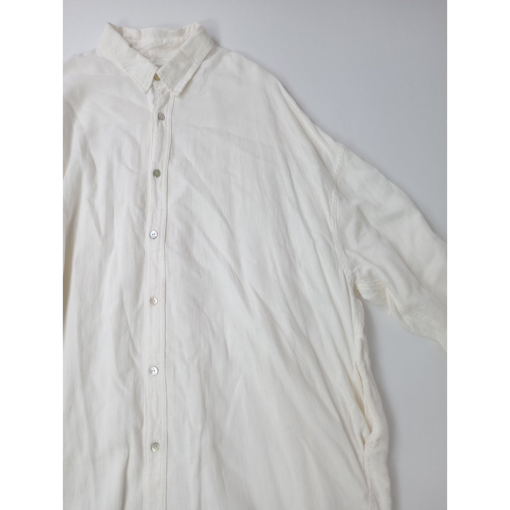ARGUE  アギュー  ロング  シャツ  ワンピース ドレス 白  FREE 【中古】