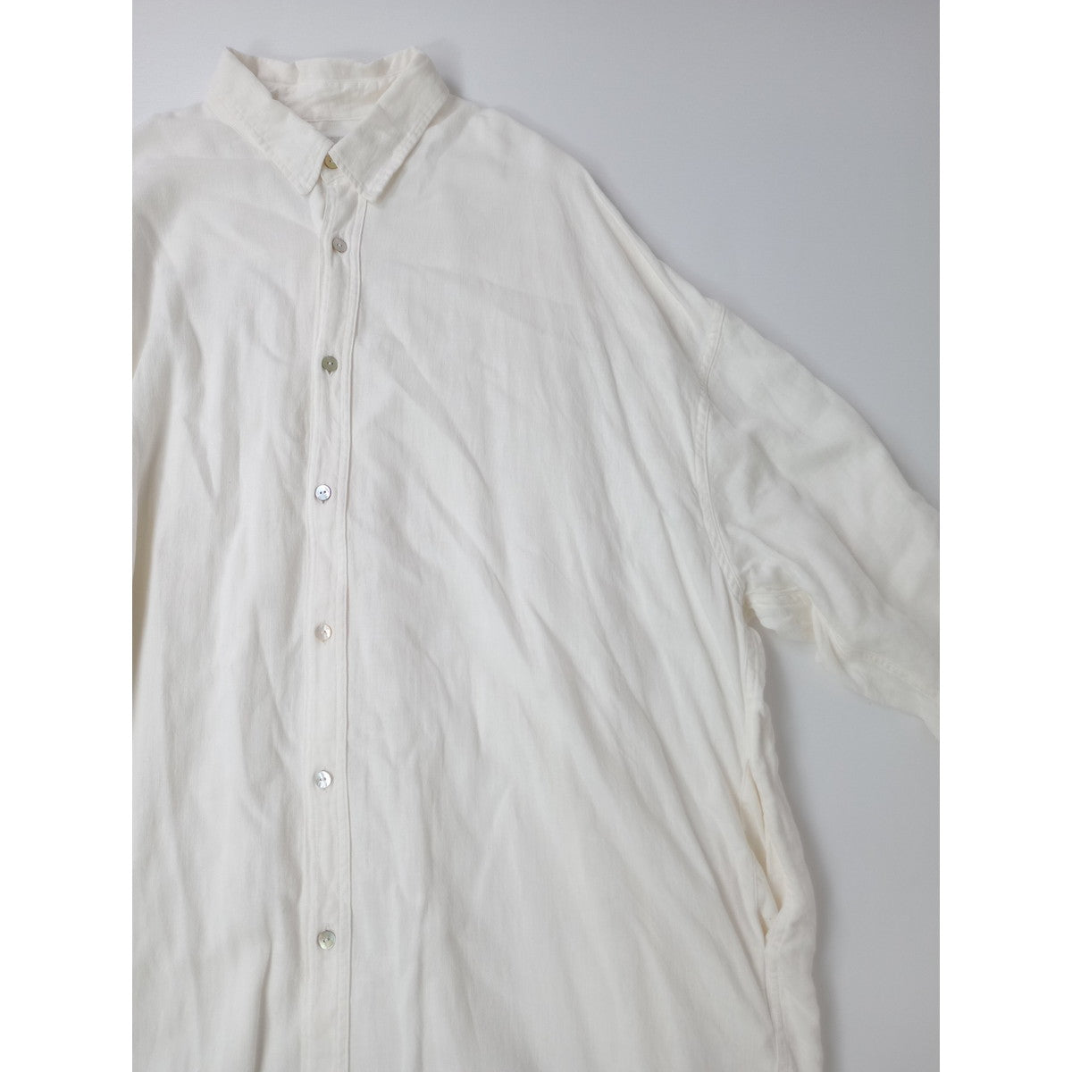 ARGUE  アギュー  ロング  シャツ  ワンピース ドレス 白  FREE 【中古】