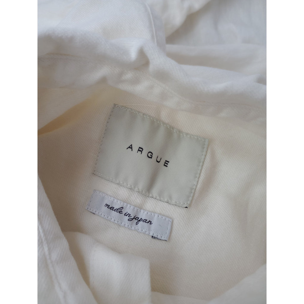 ARGUE  アギュー  ロング  シャツ  ワンピース ドレス 白  FREE 【中古】